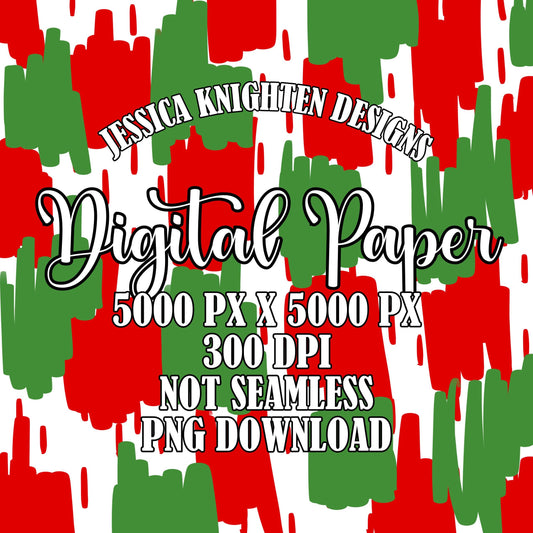 Christmas Digital Paper Red Green Trendy PNG 300 DPI Preppy Tree Santa Candy Cane Merry Bright Popular Coquette Transparent Original Pattern