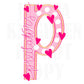 Predators Mascot Letter Preppy Pink Valentines Football Team Go PNG Sublimation File Glitter Gold DTF Print Digital Unique Trendy