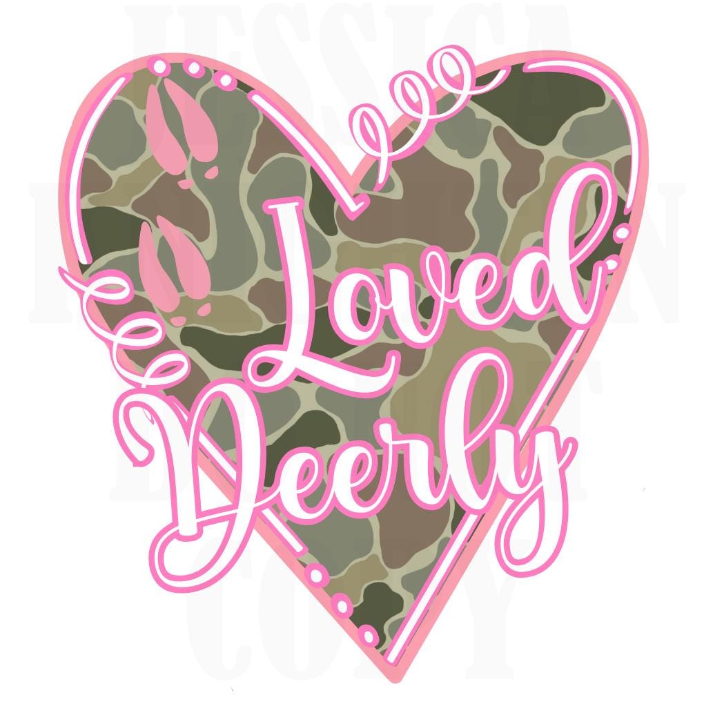 Camo Hunting Valentines Digital Design Heart Vday Shirt PNG Personalized Sub Trendy Adult Transparent Preppy Loved Deerly