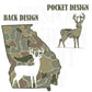 Men and Women Everyday Hunting PNG Digital Design Camo Camoflauge Deer Silhouette Pocket and Back Files Kid Design Male Shirt Georgia State