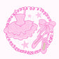 Ballet Design Dance Hand Drawn Sublimation PNG Digital Dancing Queen Tutu Ballerina Dancer File Trendy Preppy Bow Coquette Girly Pink Swirly