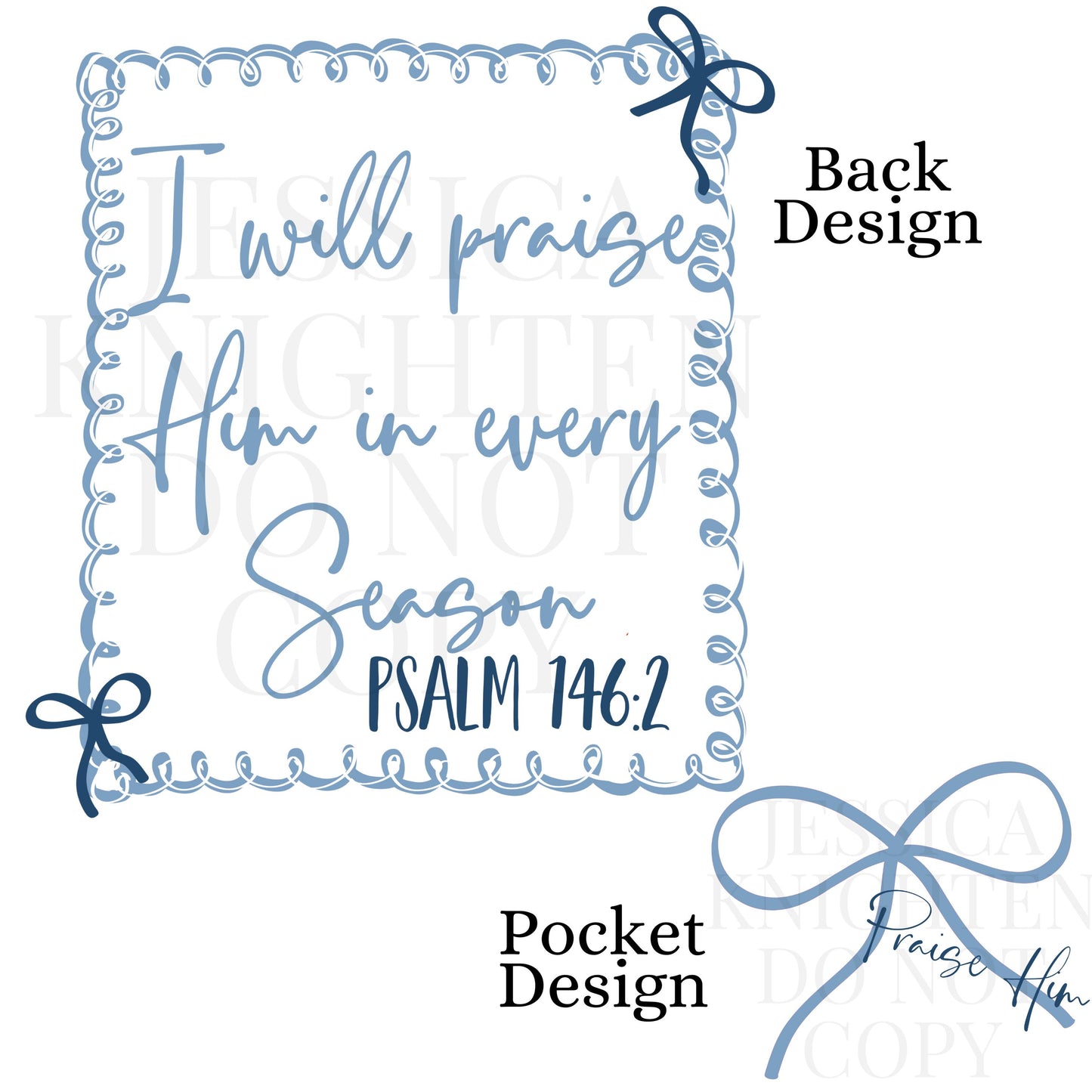 Everyday Inspirational PNG Digital Design Girly Swirly Trendy Pocket and Back Files Kid Design Women Pink Preppy Bow Coquette Praise Prep
