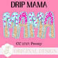 Respect The Drip Baseball Ice Cream Dripping PNG Mama Sports Ice Cream Gift Preppy Trendy Baseball Softball DTF Sublimation Candy Ballpark