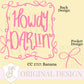 Everyday Howdy Darlin PNG Digital Design Girly Swirly Trendy Pocket and Back Files Kid Design Women Pink Preppy Bow Coquette Prep Gingham