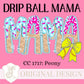 Respect The Drip Baseball Ice Cream Dripping PNG Mama Sports Ice Cream Gift Preppy Trendy Baseball Softball DTF Sublimation Candy Ballpark