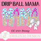 Respect The Drip Baseball Ice Cream Dripping PNG Mama Sports Ice Cream Gift Preppy Trendy Baseball Softball DTF Sublimation Candy Ballpark