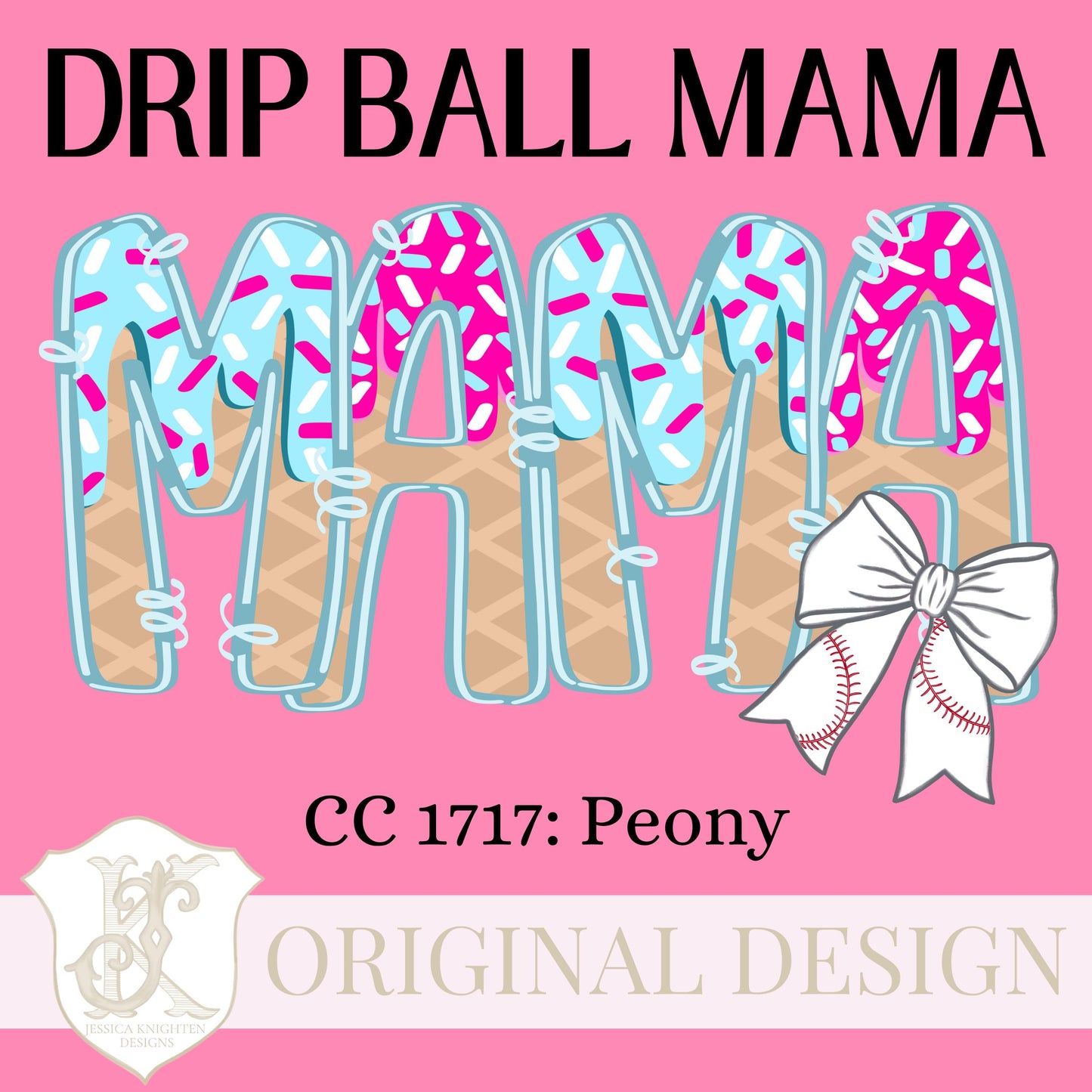 Respect The Drip Baseball Ice Cream Dripping PNG Mama Sports Ice Cream Gift Preppy Trendy Baseball Softball DTF Sublimation Candy Ballpark