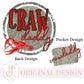 CrawDADDY PNG Digital Design Camo Camoflauge Crawfish Boil Crawdad LA Silhouette Pocket and Back Files Design Male Shirt Daddy