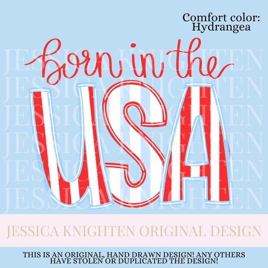 American Mens Boys Flag PNG Sublimation DTF Trendy Red White Blue Front Back Design USA Independence Fourth of July Memorial Veterans