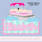 Name Block Lake River PNG Digital Design Girly Trendy Files Kid Design Children Pink Preppy Bow Coquette Prep Print Pontoon Stripe Summer