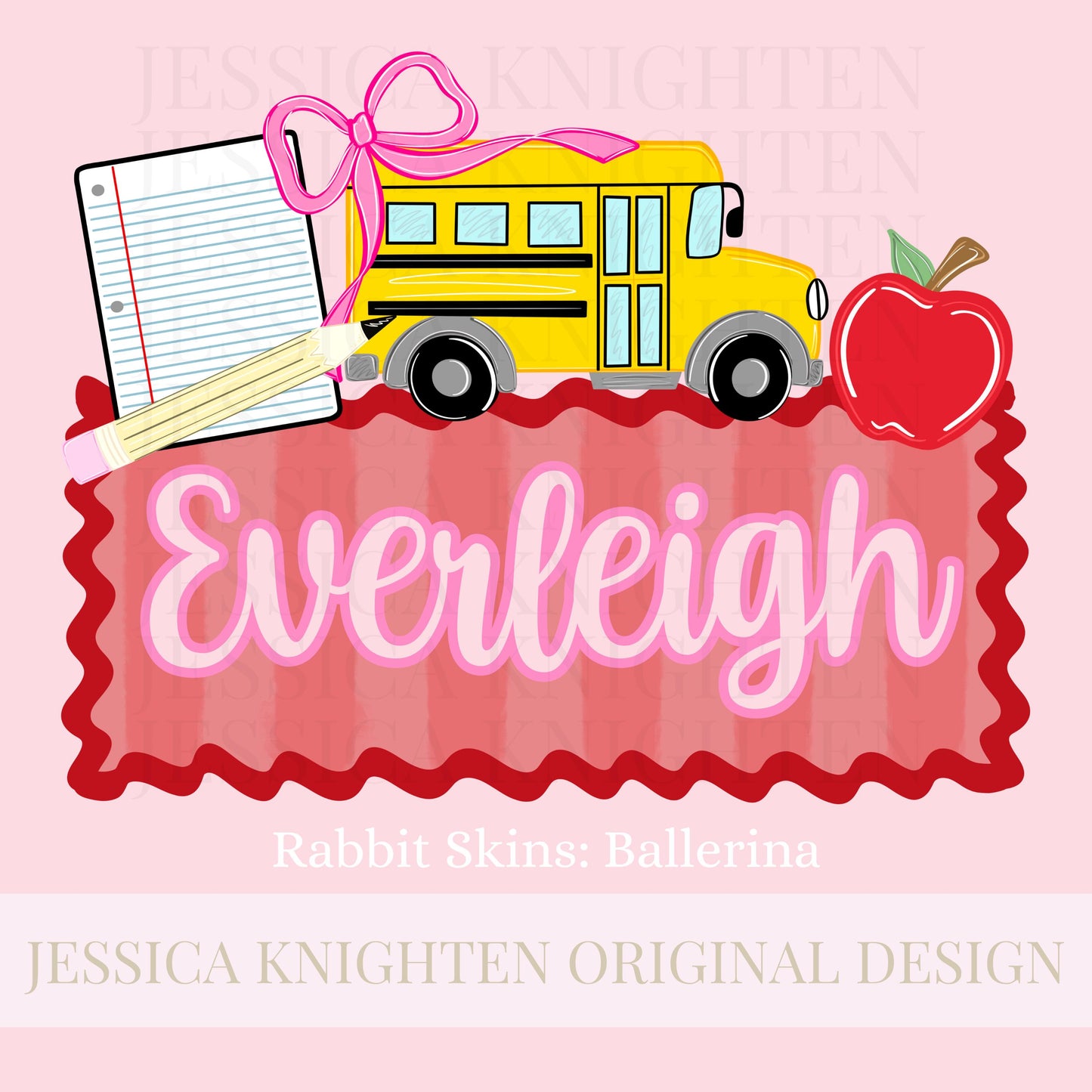 Name Block Back to School PNG Digital Design Trendy Files Kid Design Children Prep Education First Day of Stripe Bus Pencil Girly Plate