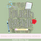 Fourth Grade PNG Digital Design Trendy Kid Design Preppy Prep School End Beginning Pencil Camo Boy Education First Day of Last Day Dude