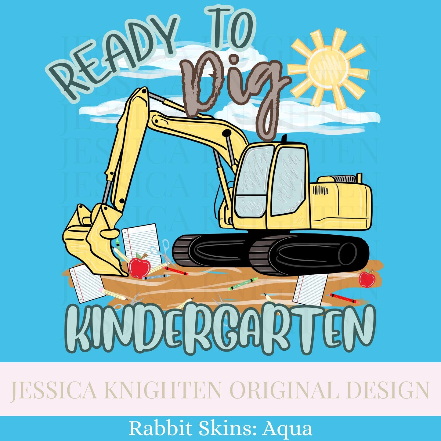 Kindergarten Grade PNG Digital Design Trendy Kid Design Preppy School End Beginning Pencil Excavator Boy Education First Day of Last Day