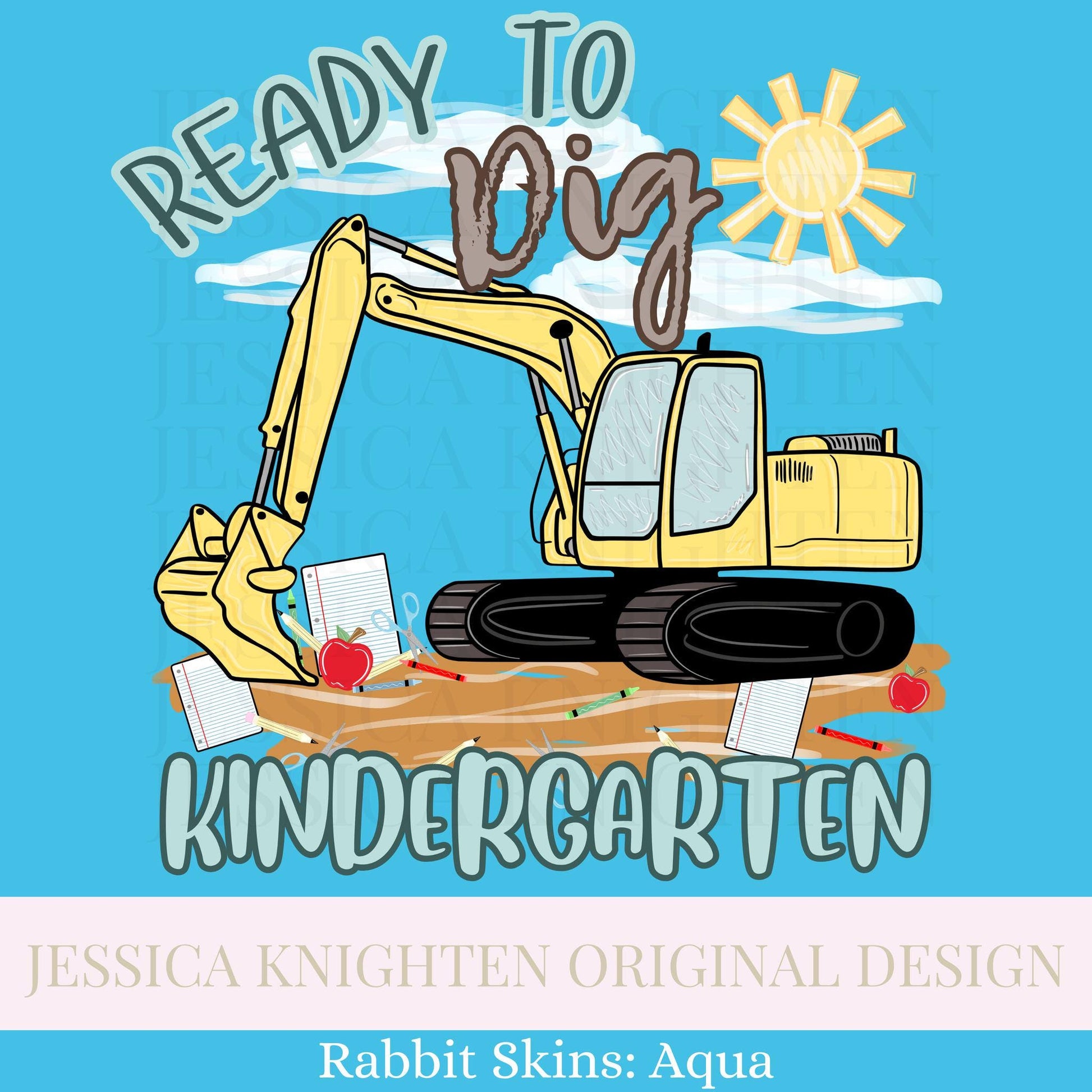Kindergarten Grade PNG Digital Design Trendy Kid Design Preppy School End Beginning Pencil Excavator Boy Education First Day of Last Day