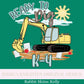 K-4 Grade PNG Digital Design Trendy Kid Design Preppy Prep School End Beginning Pencil Excavator Boy Education First Day of Last Day Dude