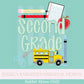 Second Grade PNG Digital Design Trendy Kid Design Preppy Prep School End Beginning Pencil Guy Boy Education First Day of Last Day Dude