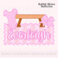 Name Block Tumbling PNG Digital Design Girly Trendy Files Kid Design Children Pink Preppy Bow Coquette Prep Print Stripe Bow Balance Beam
