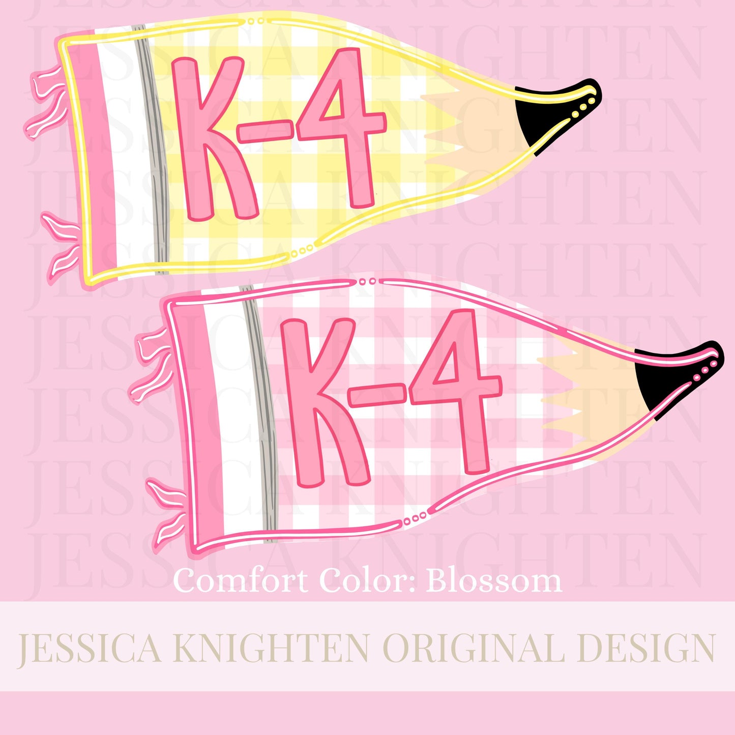K-4 PNG Digital Design Girly Swirly Trendy Back to School Files Kid Design Pink Preppy Prep School End Beginning Pencil Teach Learn