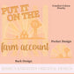 Farmer girly PNG Transparent Digital Design trendy Popular Pocket Back summer fall daughter wife put it on the farm account farming trending