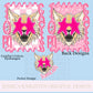 Tomcats Preppy Team PNG Transparent Digital Football Pink Trendy Mascot Glitter Checkered Cheetah Popular Pocket Back Spirit School