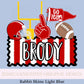 Name Block Football PNG Digital Design Trendy File Kid Design Children Prep Boys Plate Ric Rac Swiss Dot Back Season Best Seller Red Black