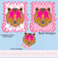 Tigers Preppy Team PNG Transparent Digital Design Football Pink Trendy Mascot Glitter Checkered Cheetah Popular Pocket Back Spirit School
