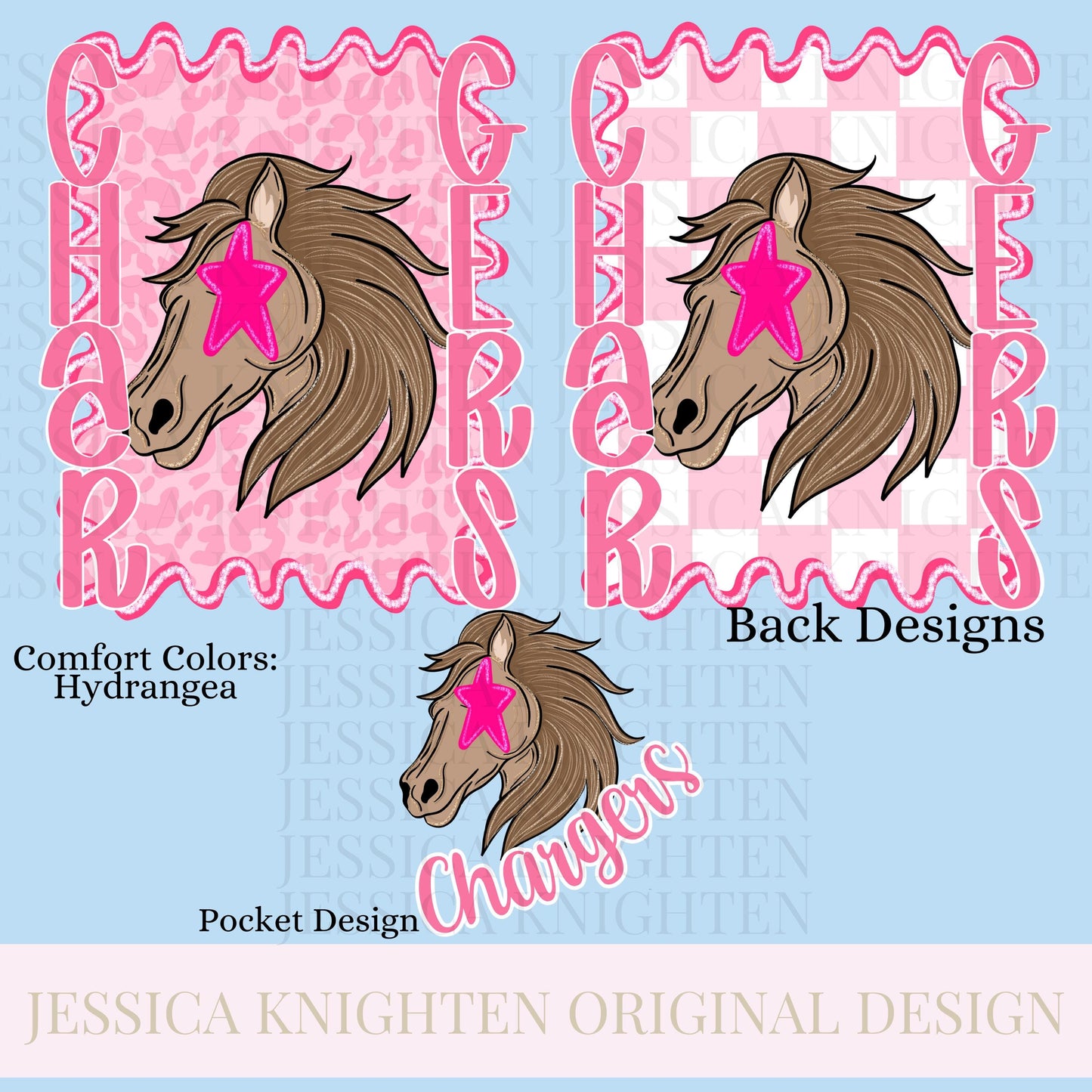 Chargers Preppy Team PNG Transparent Digital Design Football Pink Trendy Mascot Glitter Checkered Cheetah Popular Pocket Back Spirit School