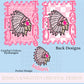Indians Preppy Team PNG Transparent Digital Football Pink Trendy Mascot Glitter Checkered Cheetah Popular Pocket Back Spirit School