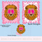 Lions Preppy Team PNG Transparent Digital Football Pink Trendy Mascot Glitter Checkered Cheetah Popular Pocket Back Spirit School
