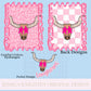 Longhorns Preppy Team PNG Transparent Digital Football Pink Trendy Mascot Glitter Checkered Cheetah Popular Pocket Back Spirit School