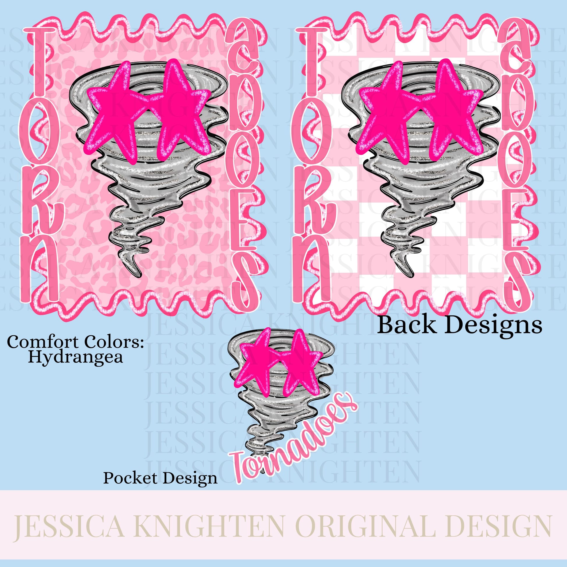 Tornadoes Preppy Team PNG Transparent Digital Football Pink Trendy Mascot Glitter Checkered Cheetah Popular Pocket Back Spirit School