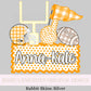 Name Block Football PNG Digital Design Trendy File Kid Design Children Prep Boys Plate Ric Rac Swiss Dot Back Season Best Seller Orange
