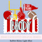 Name Block Football PNG Digital Design Trendy File Kid Design Children Prep Boys Plate Ric Rac Swiss Dot Back Season Best Seller Red White