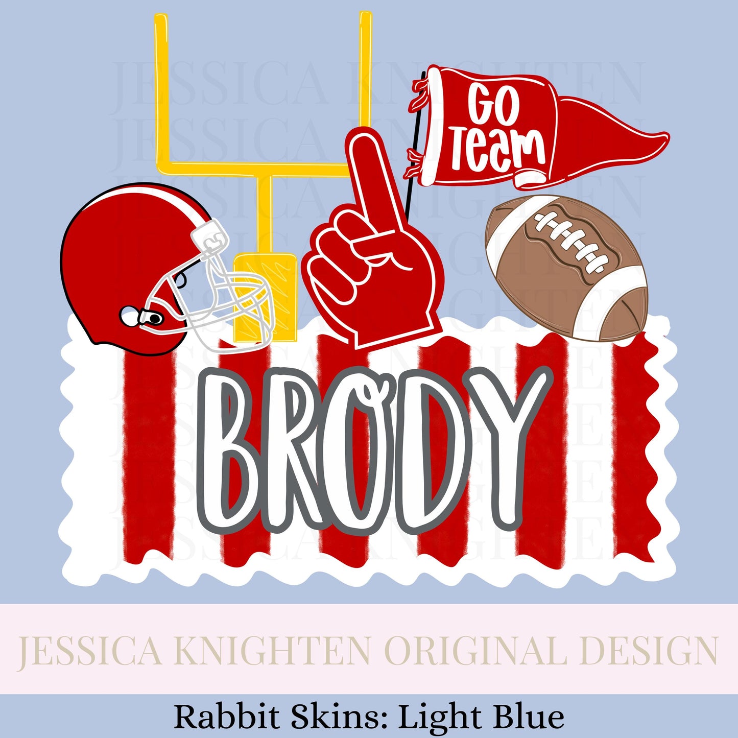 Name Block Football PNG Digital Design Trendy File Kid Design Children Prep Boys Plate Ric Rac Swiss Dot Back Season Best Seller Red White