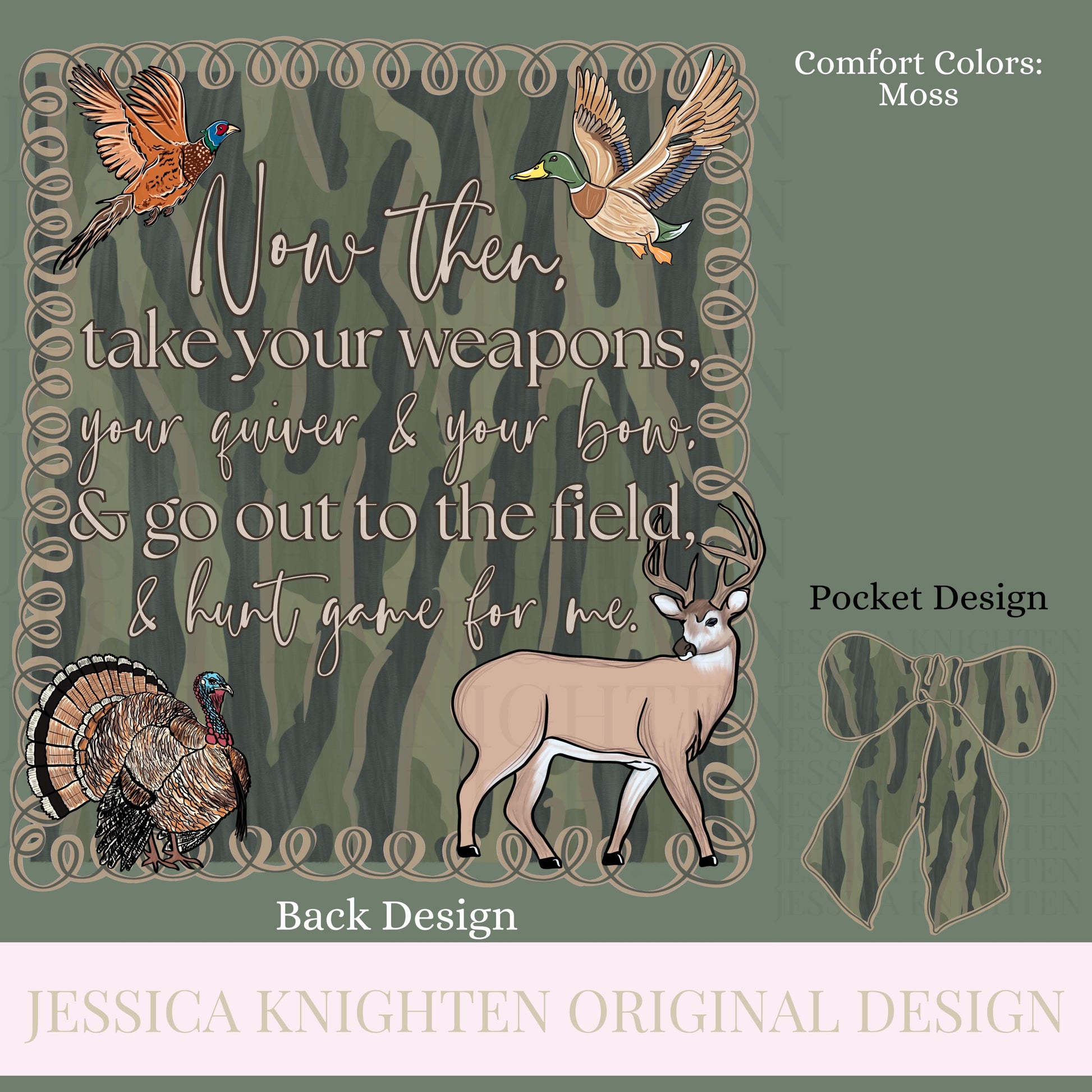 Women Everyday PNG Digital Design Camo Camoflauge Duck Hunting Fowl Silhouette Pocket and Back Files Deer Pheasant Hunt Turkey thunder chick