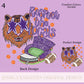 Respect the Locals Football Season PNG Digital Design Trendy File Design Prep Front Back Helmet Preppy Stadium Tiger Purple Orange