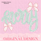Sugar Plum Coquette Collection Name Plate Design Trendy Pink Preppy Nutcracker Crest Bow Jolly Merry Stripe Print Png Hand Drawn Custom