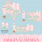 23 STATE BUNDLE Wishing you a holly jolly Christmas Design Trendy Preppy Coquette Nutcracker Zip Code Crest Stripe Pink Glitter Print PNG