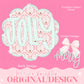 Sugar Plum Coquette Collection FA LA LA Front Back Design Trendy Pink Preppy Nutcracker Crest Bow Jolly Merry Stripe Print Png Hand Drawn