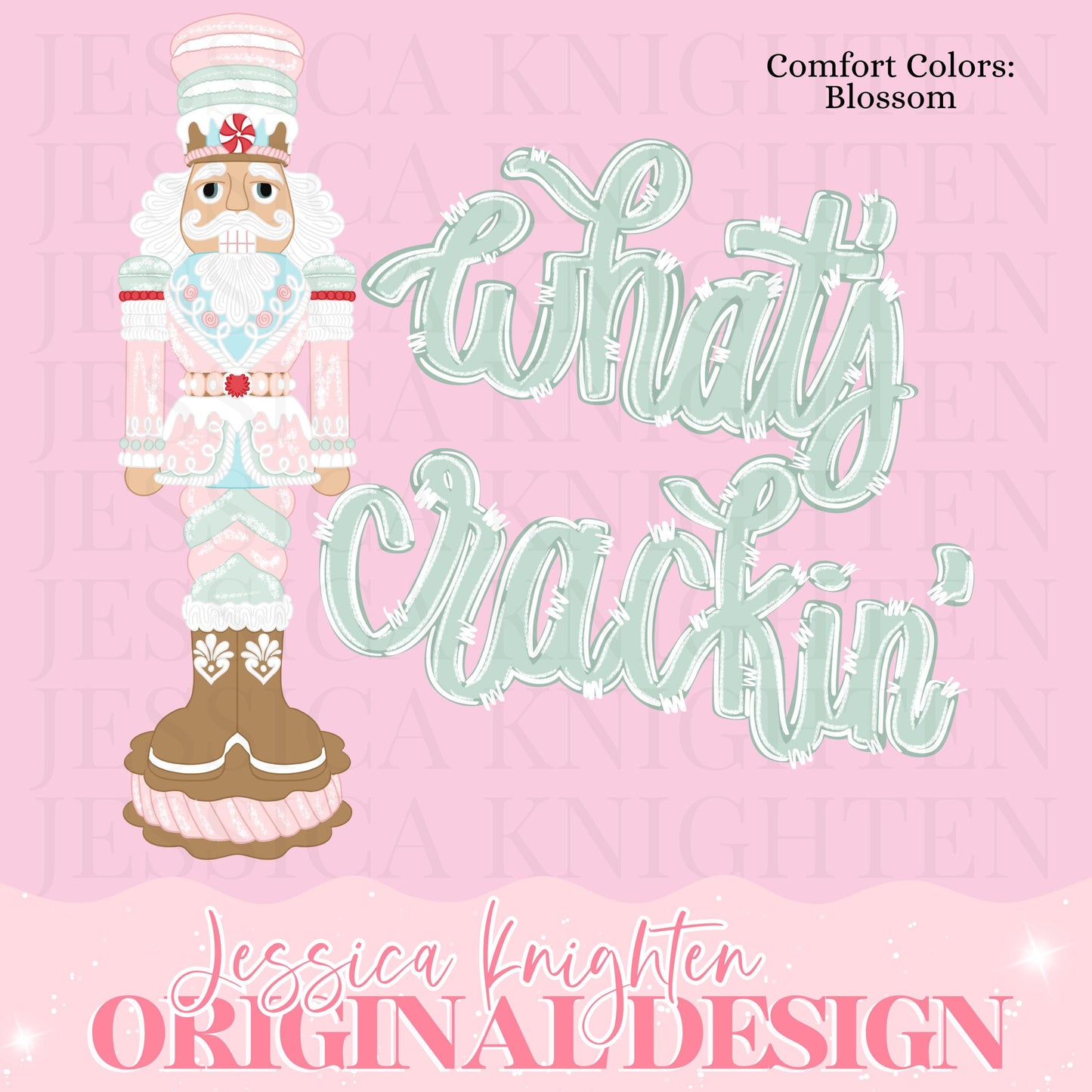 Sugar Plum Coquette Collection Name Plate Design Trendy Pink Preppy Nutcracker Crest Bow Jolly Merry Stripe Print Png Hand Drawn Custom