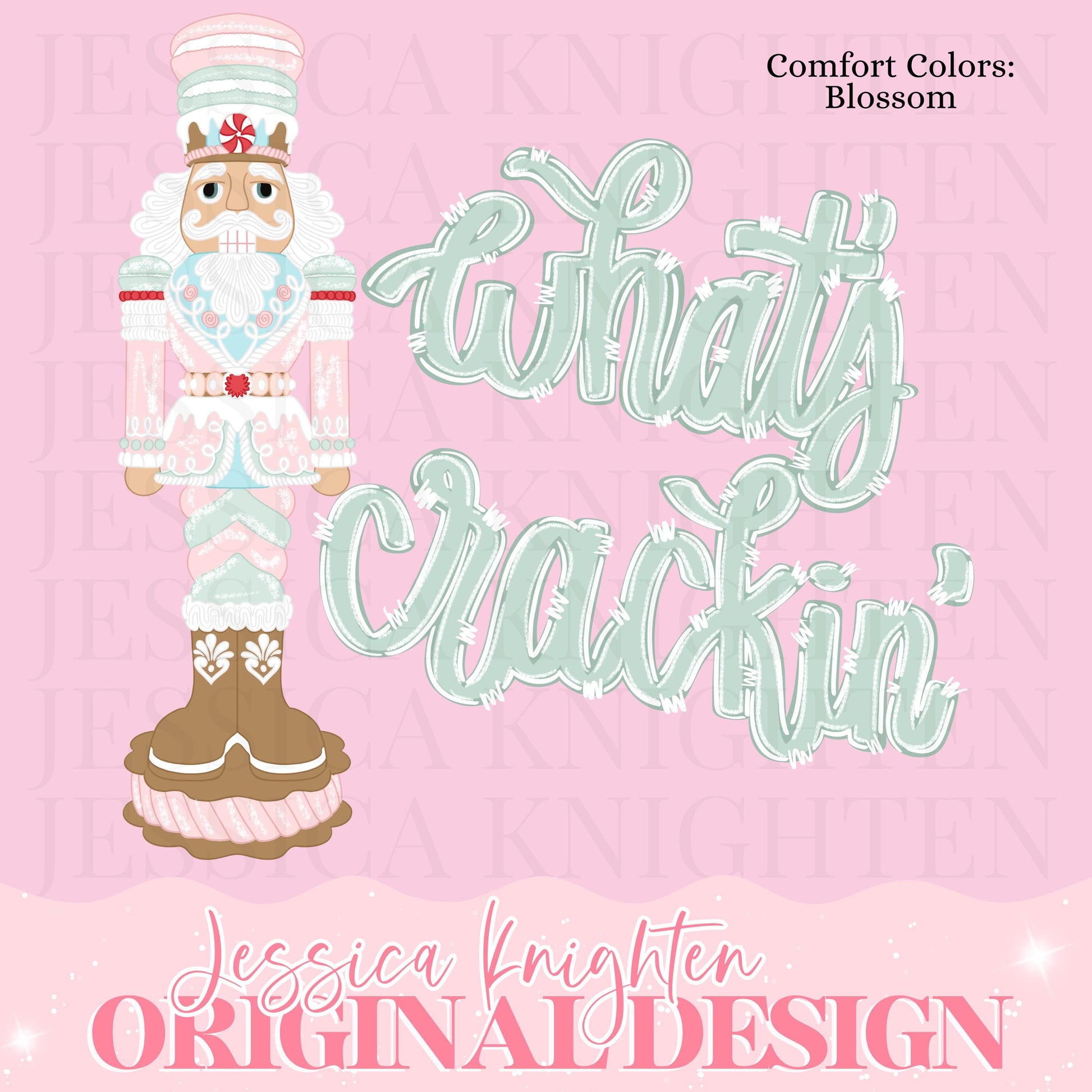 Sugar Plum Coquette Collection Name Plate Design Trendy Pink Preppy Nutcracker Crest Bow Jolly Merry Stripe Print Png Hand Drawn Custom