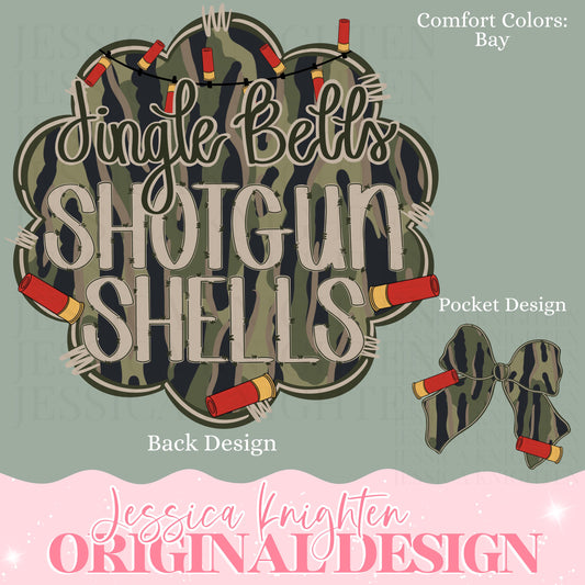 Camo Jingle Bells Bow Outdoors Country Hunting Holiday Girly Lights Preppy Christmas PNG Hand Drawn 300 DPI Trendy Jolly Merry Bright Holly