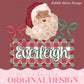 Red Santa Bow Coquette Glitter Name Plate Design Trendy Pink Preppy Nutcracker Crest Bow Jolly Merry Stripe Print Png Christmas Custom