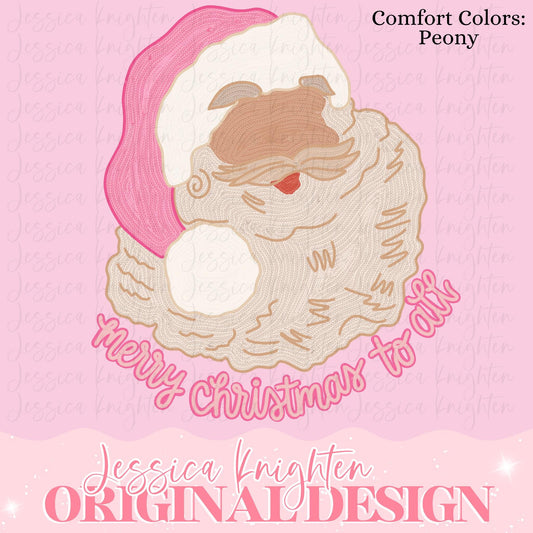 Cozy Crochet Stitched Faux Preppy Christmas PNG Trendy Holidays Ho Ho Ho Jolly Vibes Holly Merry Bright December File Sew Santa