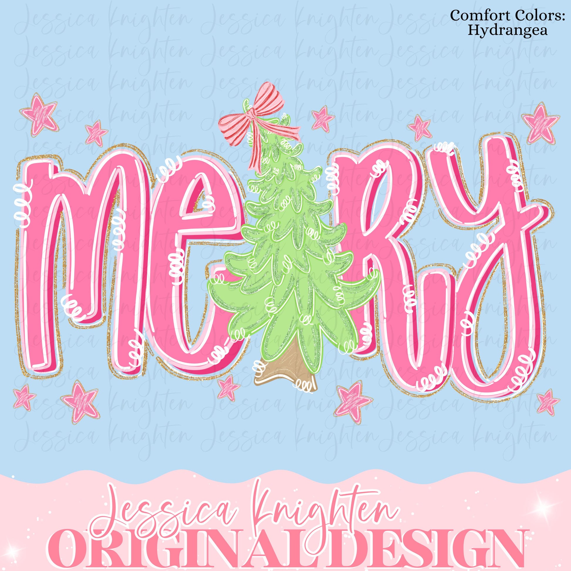 Merry Coquette Design Trendy Pink Preppy Nutcracker Crest Bow Jolly Merry Stripe Print Png Hand Drawn Stars Glitter Whimsy Whimsical