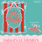 Pink Classic Bow Coquette Glitter Name Plate Design Trendy Pink Preppy Nutcracker Crest Bow Jolly Merry Stripe Print Png Christmas Stripes