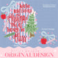 Preppy Teacher Christmas PNG Hand Drawn Trendy Jolly Merry Bright Holly Nutcracker Whimsy Tree stripe teaching education educator trending