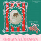 Brown Santa Bow Coquette Glitter Name Plate Design Trendy Pink Preppy Nutcracker Crest Bow Jolly Merry Stripe Print Png Christmas Stripes