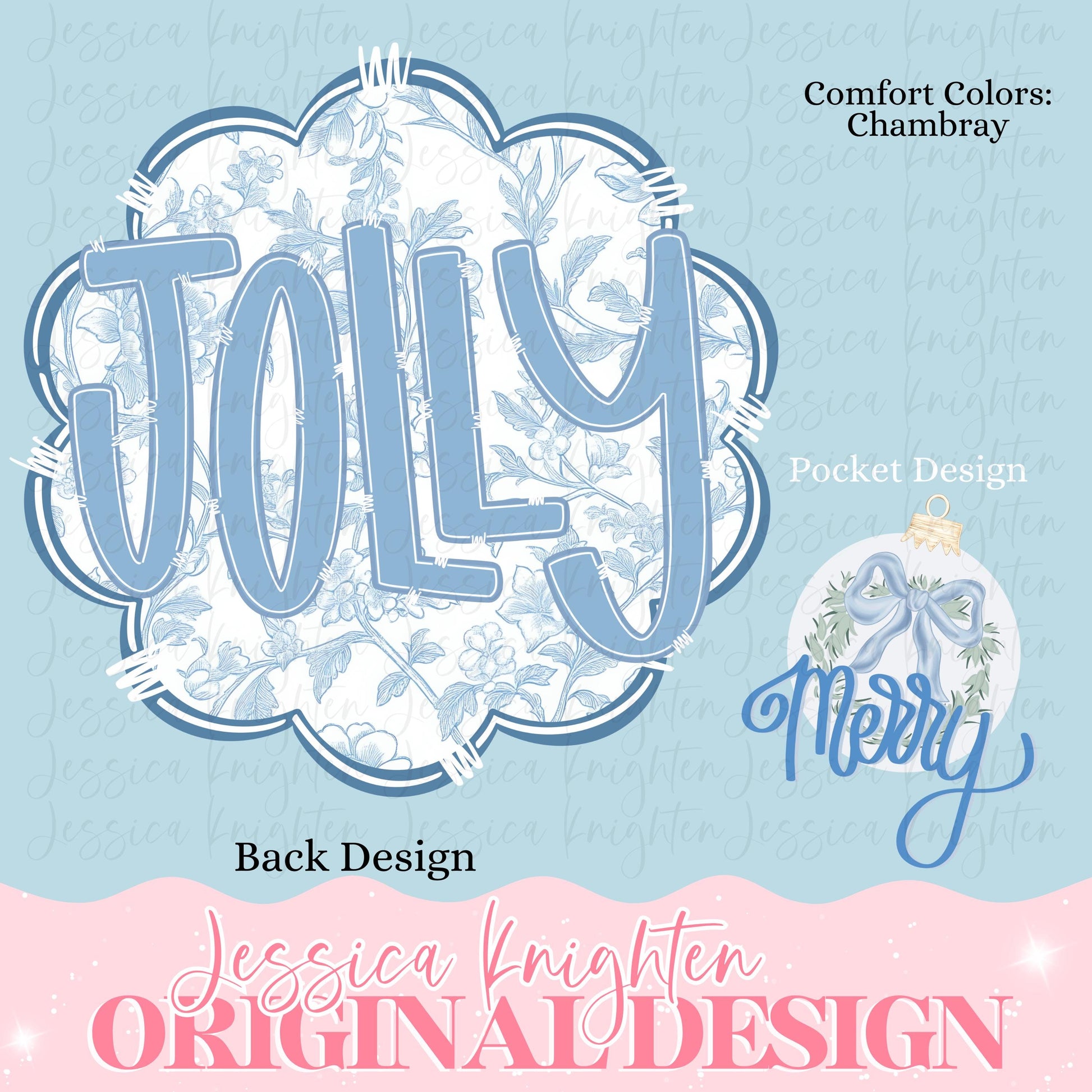 Merry and Bright Preppy Christmas PNG Trendy Jolly Chinoiserie Grandmillenial Coastal Grandmother Merry Bright Holly Checker Nutcracker