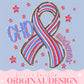 CHD Awareness PNG Coquette Bow Trendy Preppy Advocate Sublimation DTF Heart Defect Ribbon Glitter